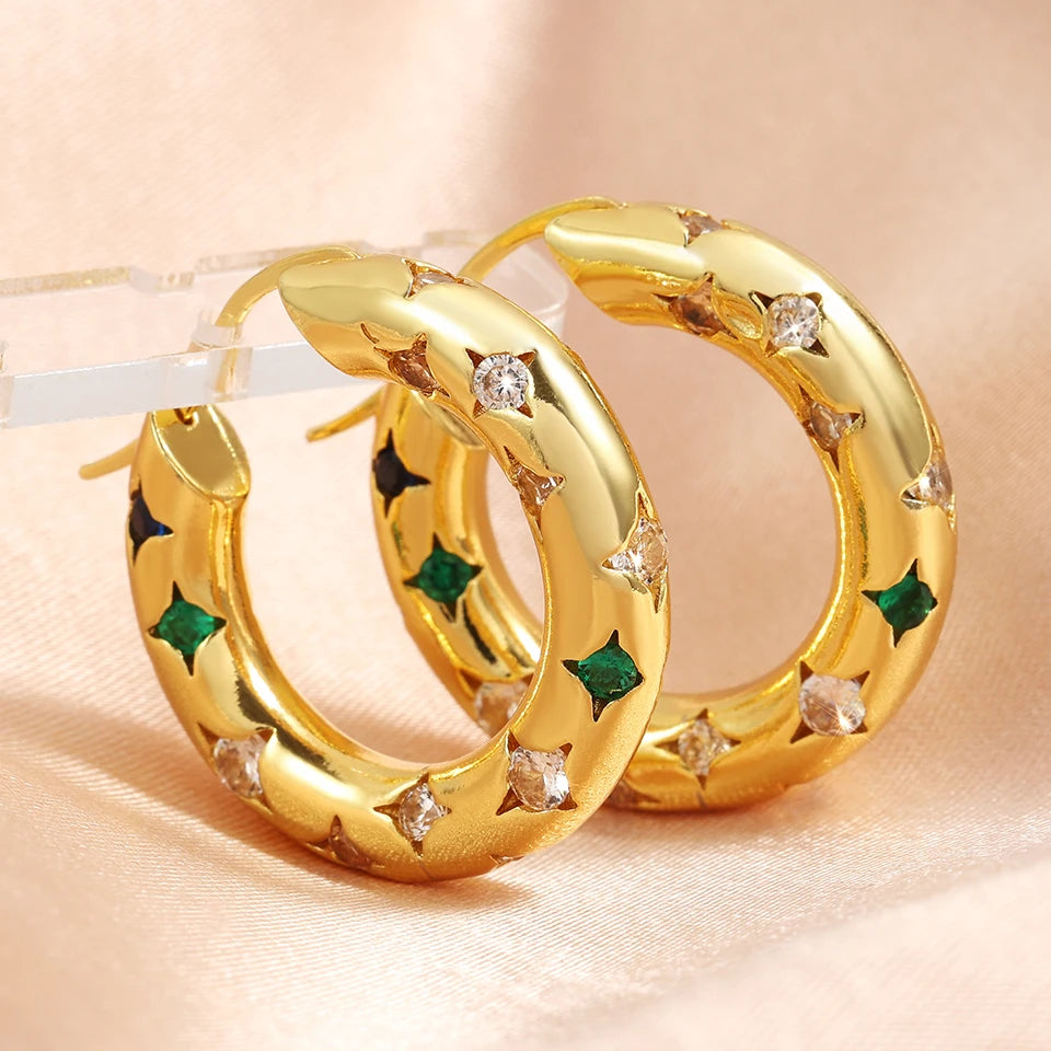 Bedazzled Vintage Hoops