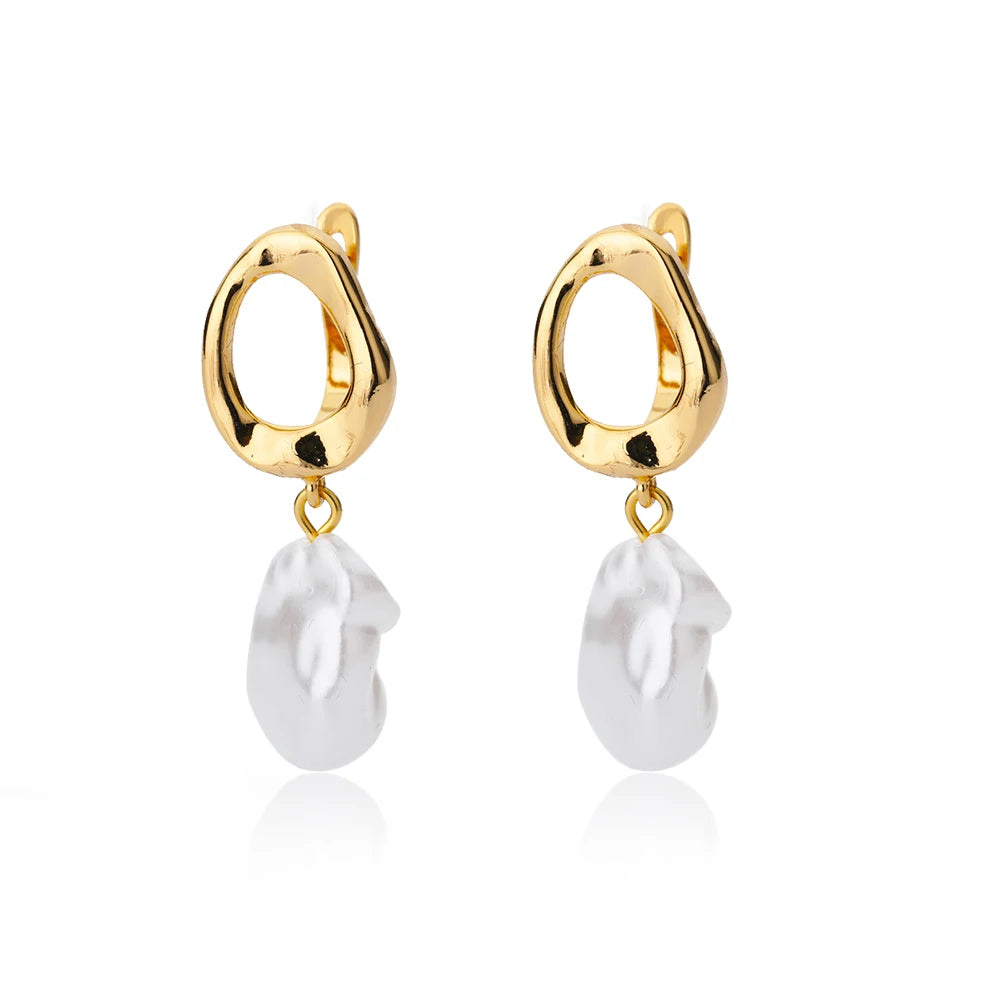 Pearl Dangle Drop Earrings