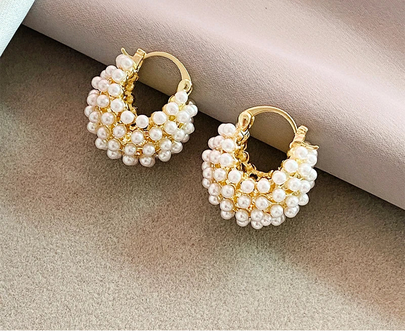 Clustered Pearl Hoop