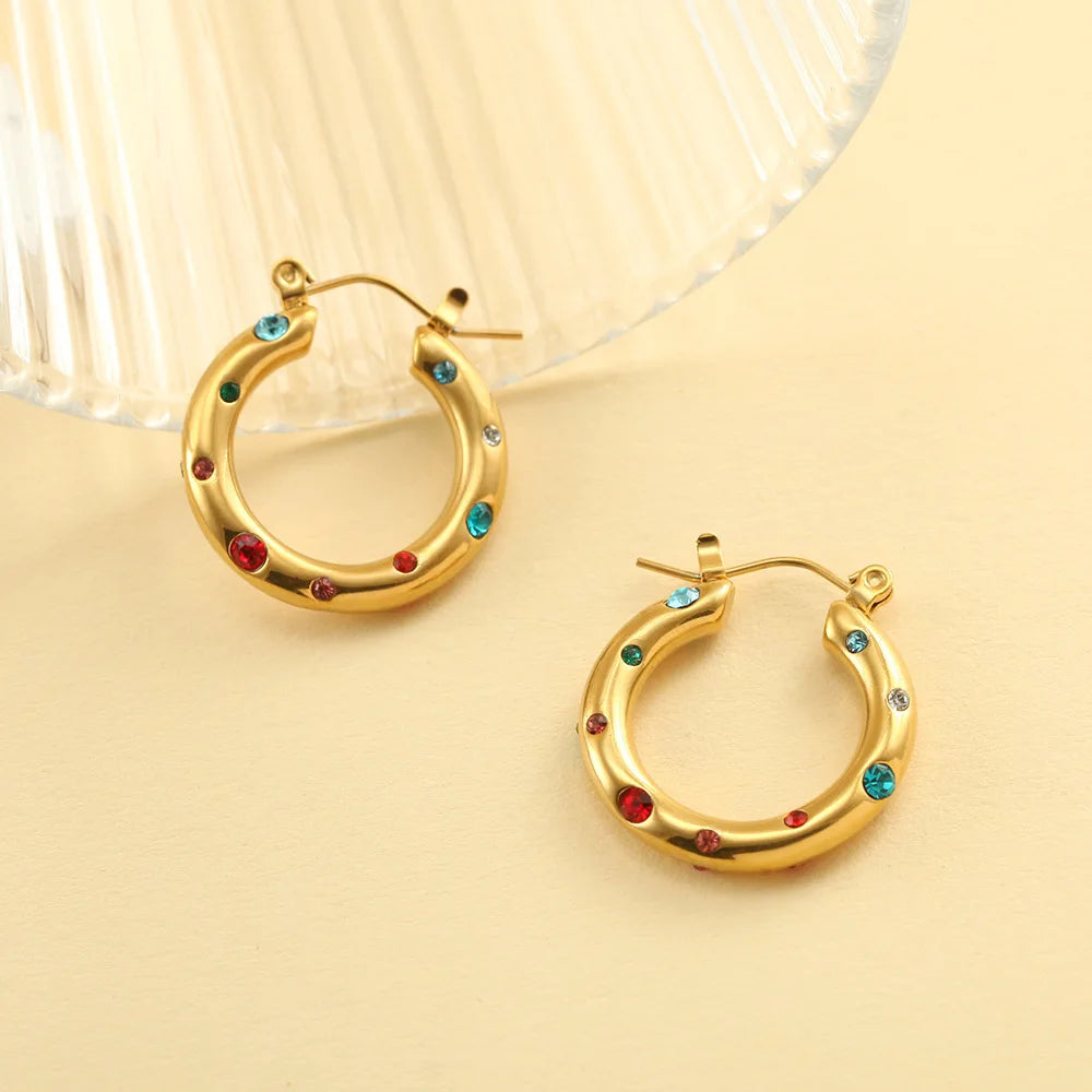 Bedazzled Vintage Hoops