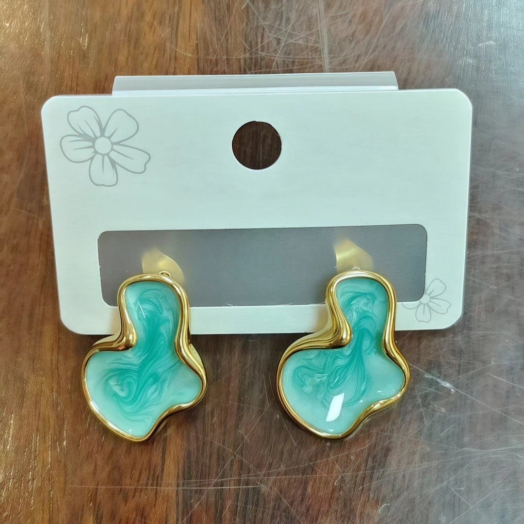 Abstract Cloud Drop Earrings