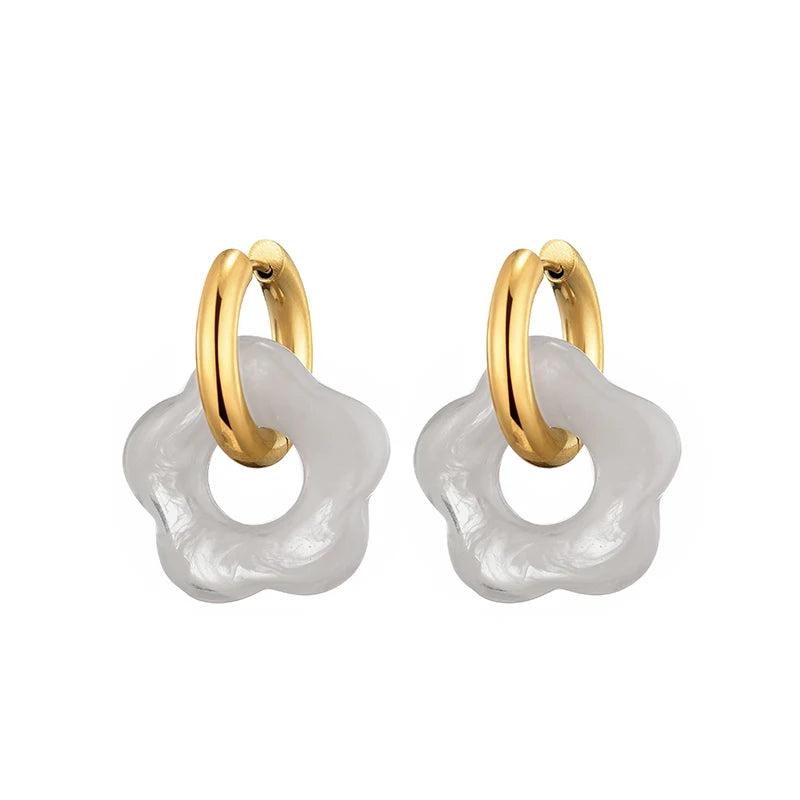 Bubble Flower Drop Earrings