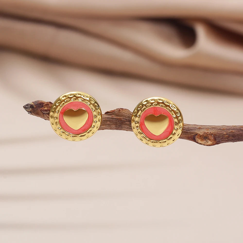 Vintage Heart Studs