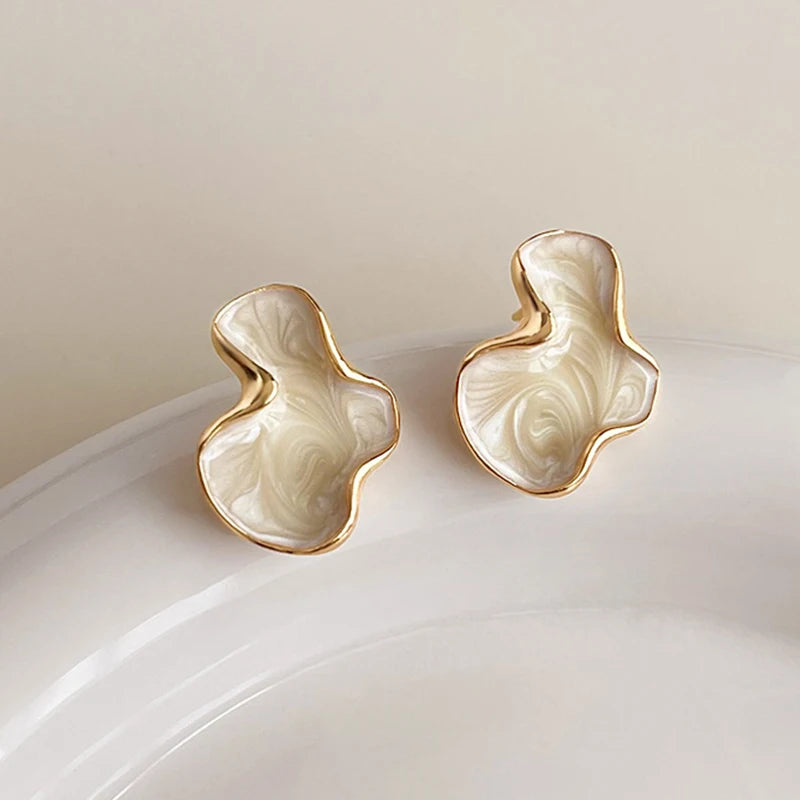 Abstract Cloud Drop Earrings
