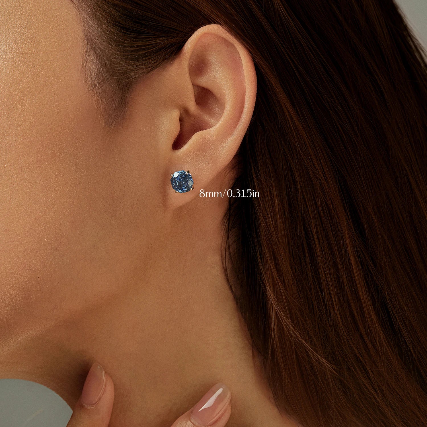 Tanzanite Color Rose Cut Studs