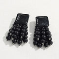 Vintage Wooden Drop Dangle Earrings