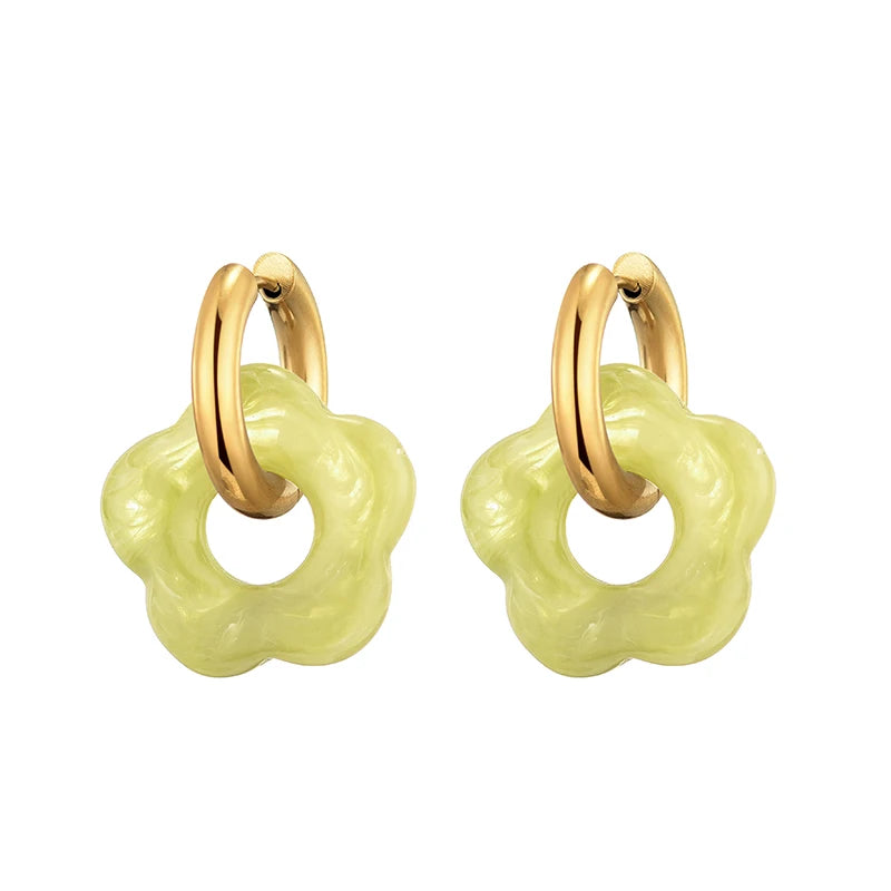 Bubble Flower Drop Earrings