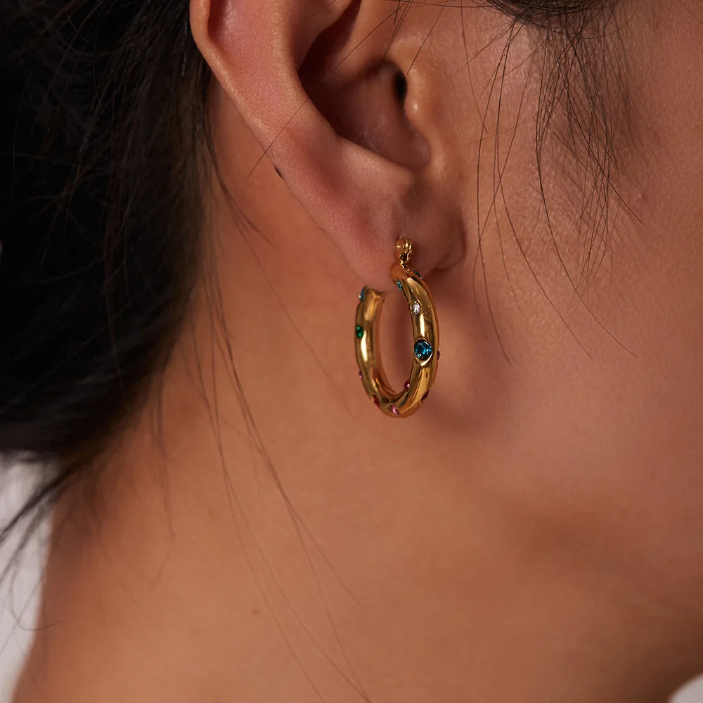 Bedazzled Vintage Hoops