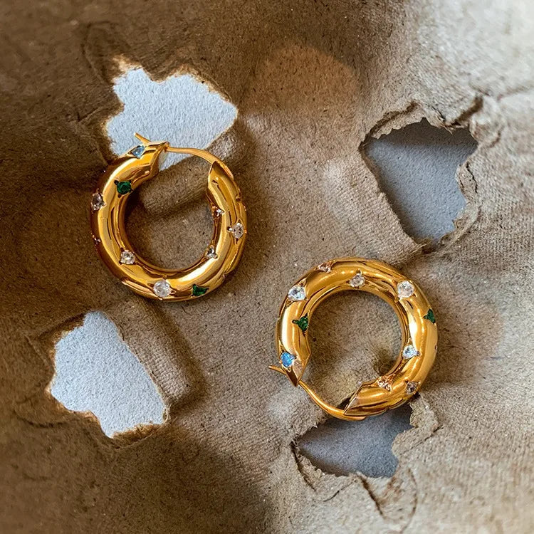 Bedazzled Vintage Hoops